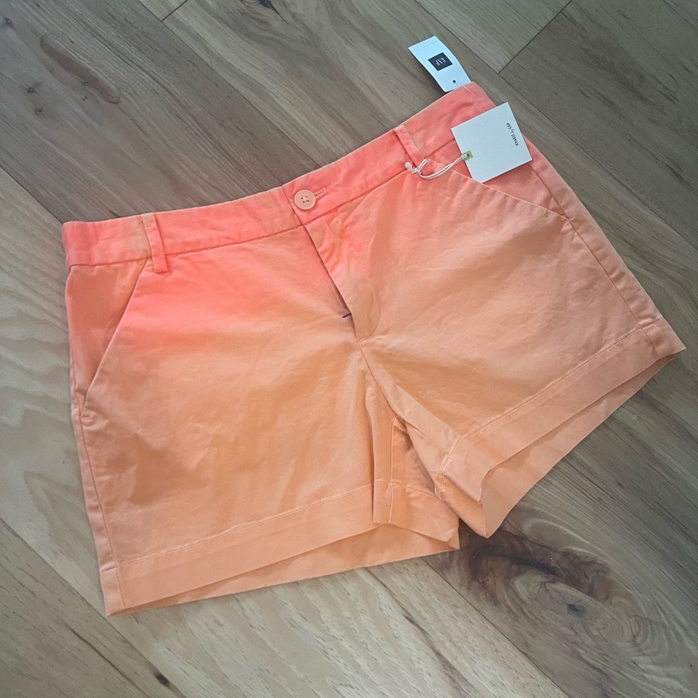 Gap Neon orange color fade shorts sz 3 NWT